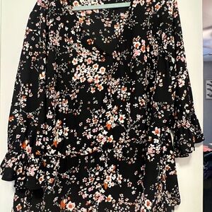 EVRI Black Floral Blouse